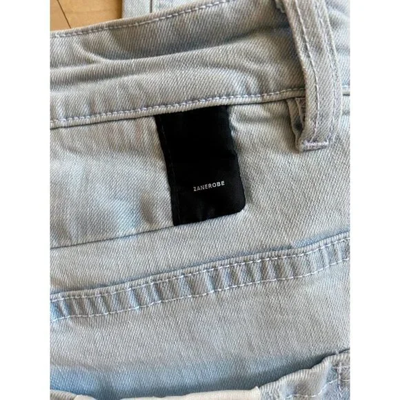 Zanerobe Sz 30 BNWOT men's light blue denim jeans joe blow distressed